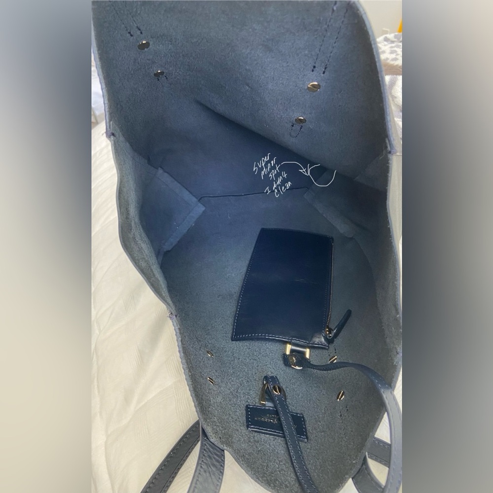 Aspinal of London - Essential Leather Tote Bag Navy Pebble - Pristine/Excellent - Picture 13 of 16